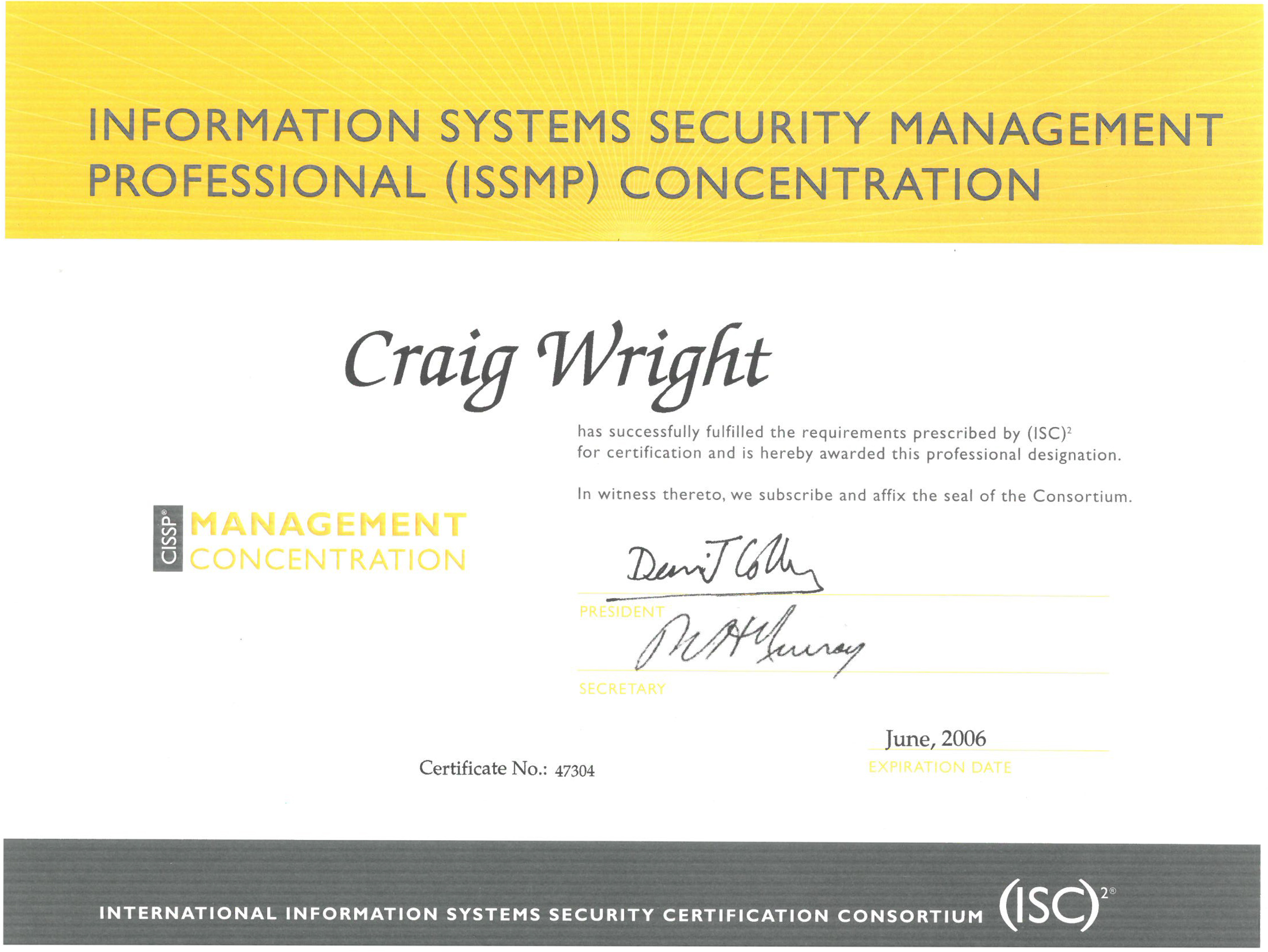 Information Systems Security Management Professional